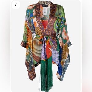 Dsquared2 Peacock Print Kimono